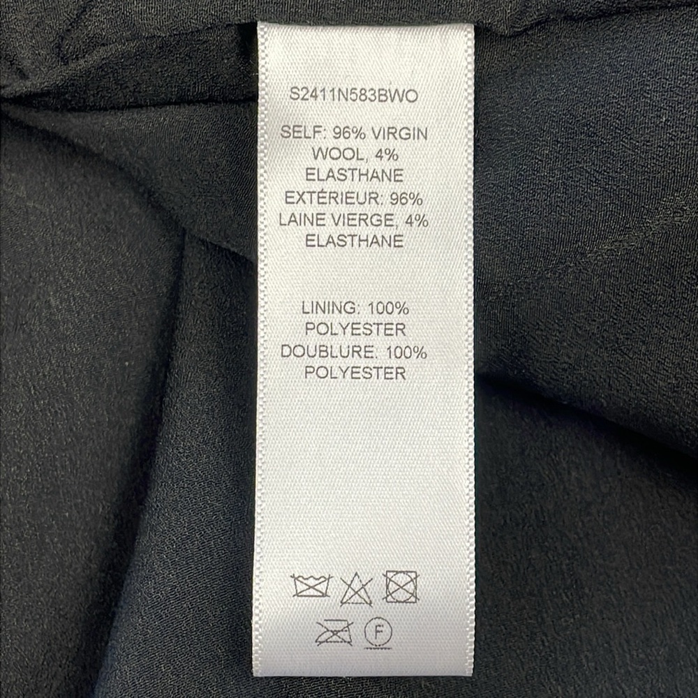 New Carolina Herrera Sleeveless Trench Dress Black Blazer Style with Slit Wool - Picture 12 of 15